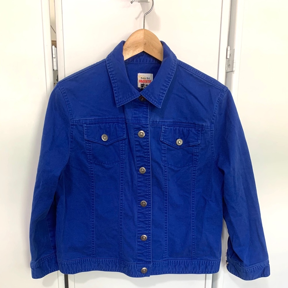 Ruby Rd. Favorites Blue Jean Jacket - L